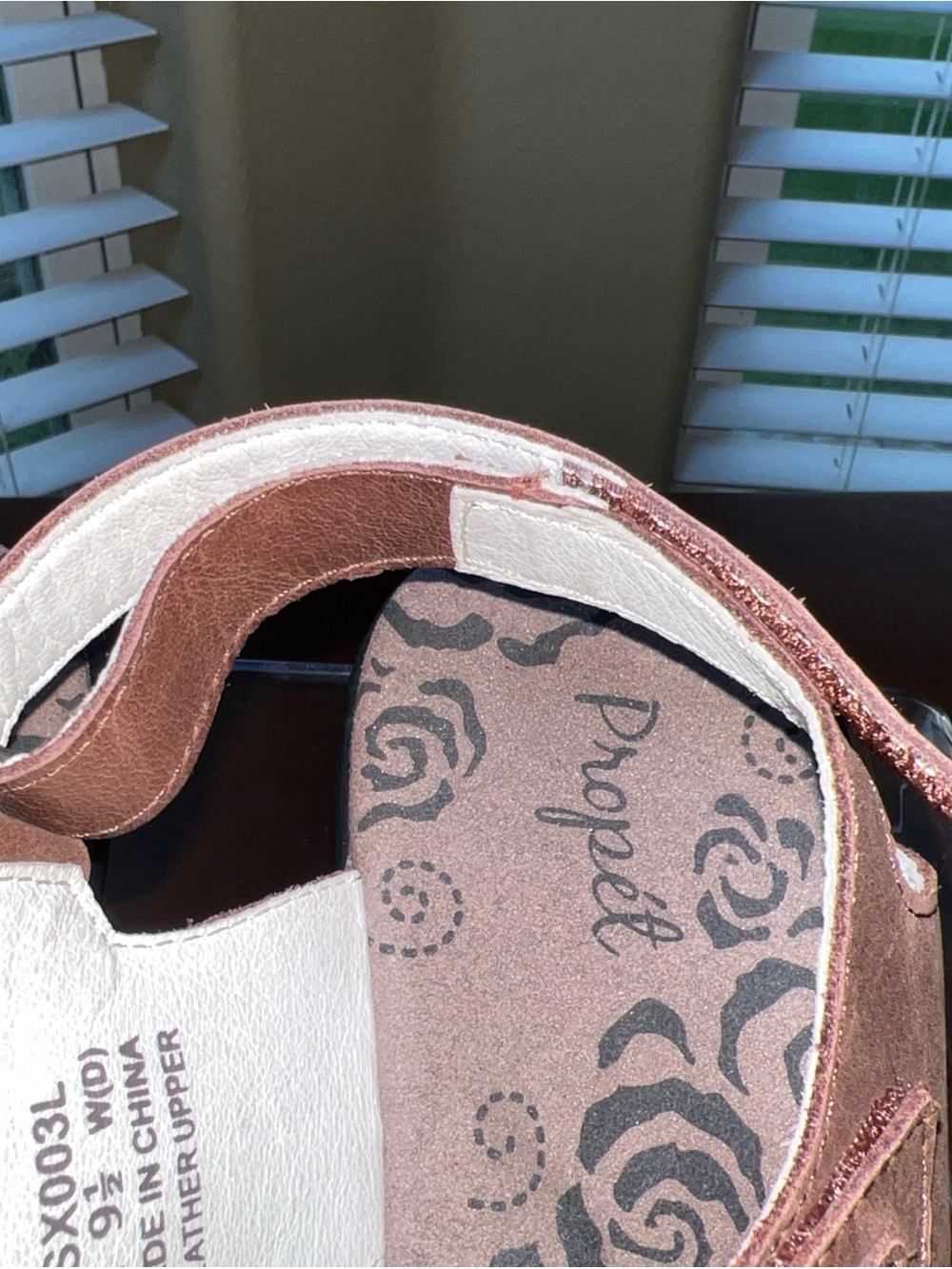 Propet Women Aurora Wedge Sandal Sz 9.5W(D) Brown Hook and Loop Straps Comfort - Picture 9 of 13